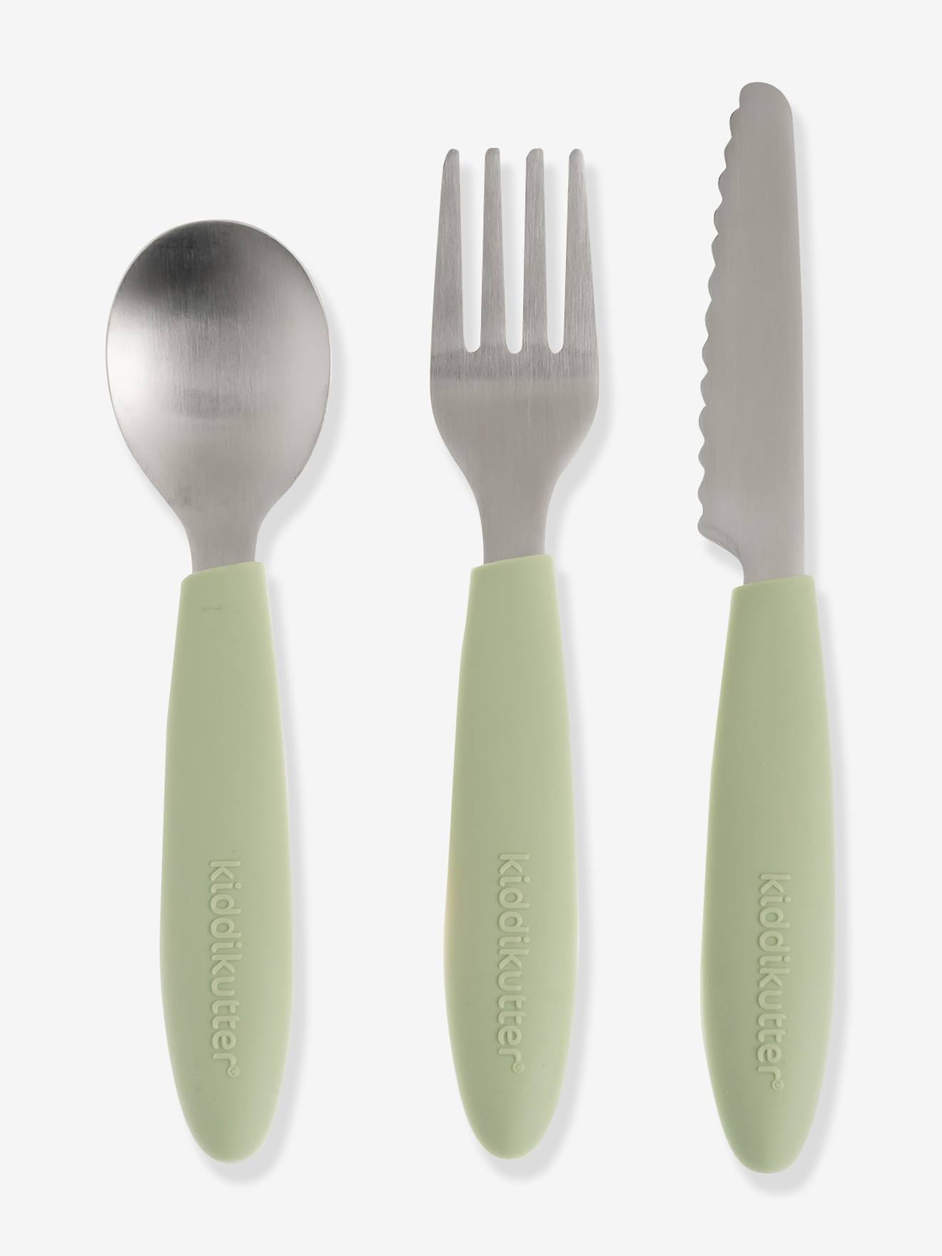 Set de couverts d'apprentissage vert (Kiddikutter) - Image 1