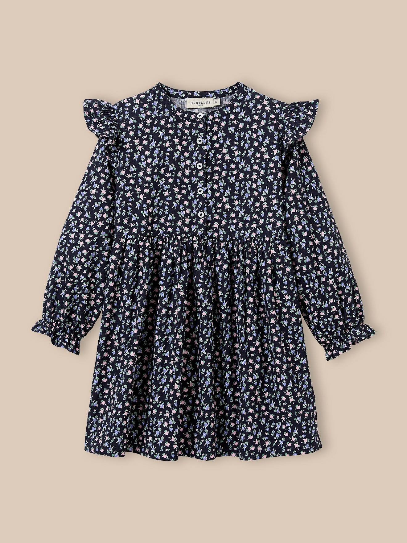 Robe imprimée fille imprimé mini roses