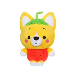 Jouet-Premier âge-Peluches-Peluche - peluche little corgi cuties 20 cm : chien corgi - fraise