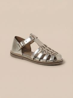 Chaussures-Sandales en cuir irisé fille