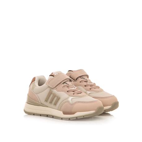 Sneakers filles textile lacets- fermeture adhésive Pink+White 5 - vertbaudet enfant 