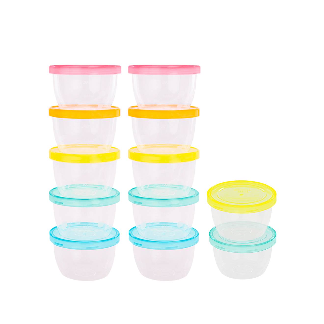 Lot De 12 Pots De Conservation Badabowls Multicolore