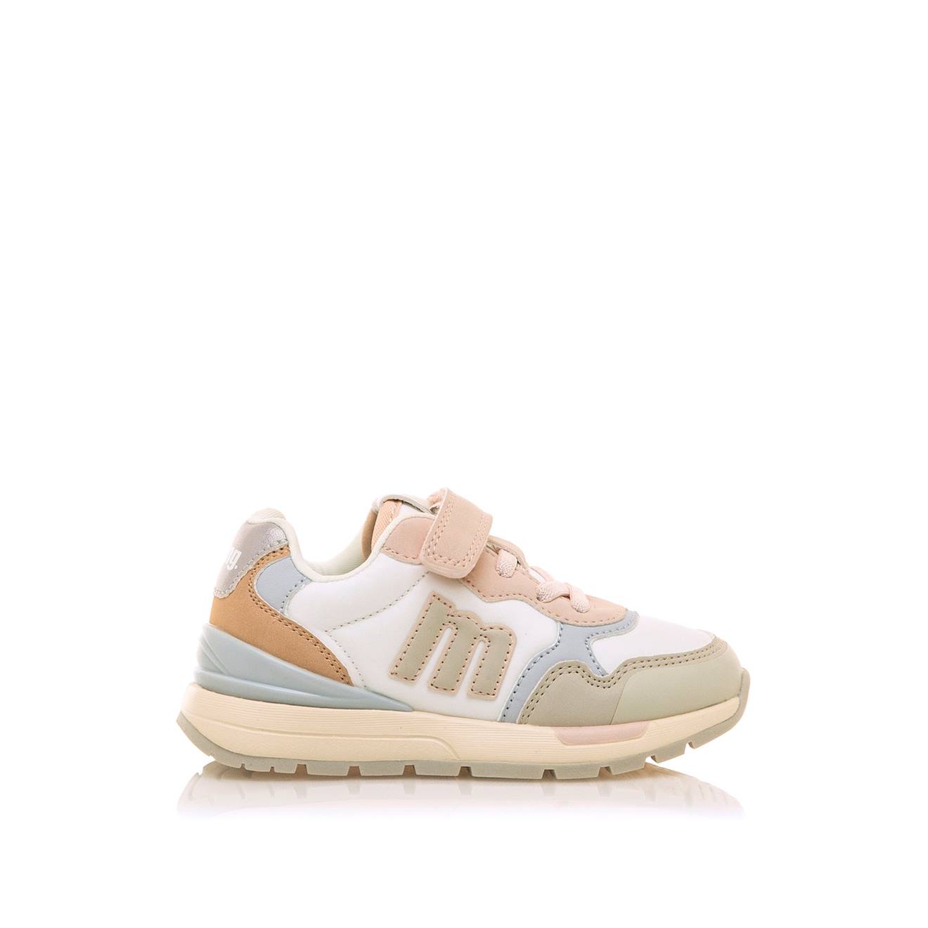 Sneakers Filles Textile Lacets- Fermeture Adhésive White