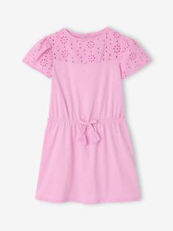 Robe détails en broderie anglaise fille  - vertbaudet enfant