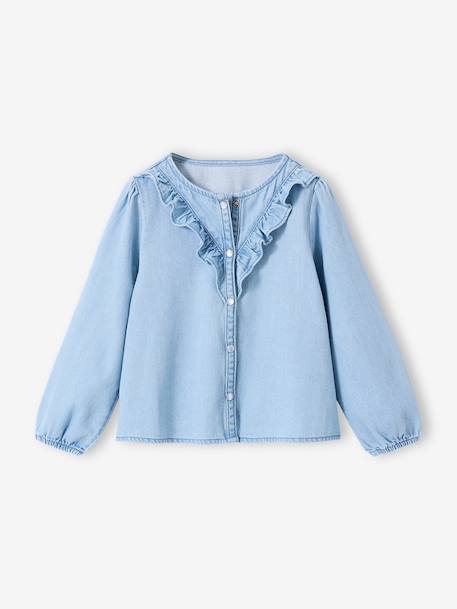 Fille-Chemise fille denim coton