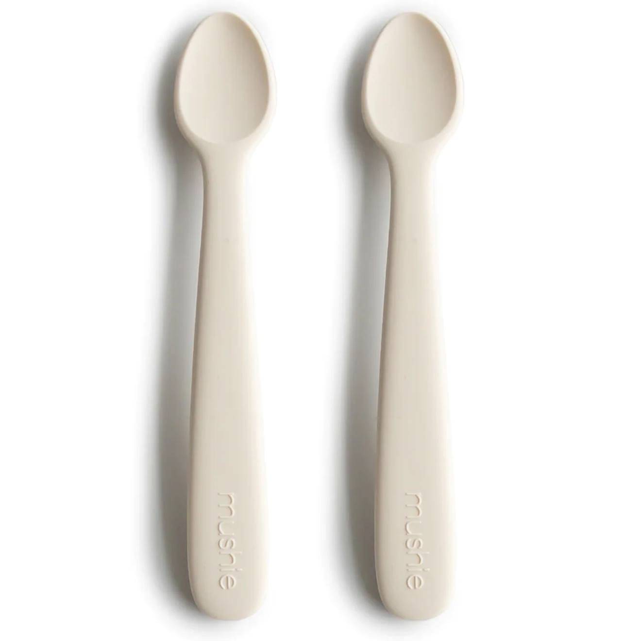 Lot De 2 Cuillères Silicone Ecru (Mushie) - Couverture
