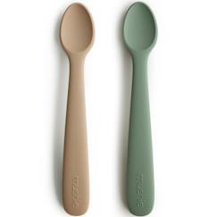 Puériculture-Repas-Vaisselle, coffret repas-Lot de 2 cuillères silicone