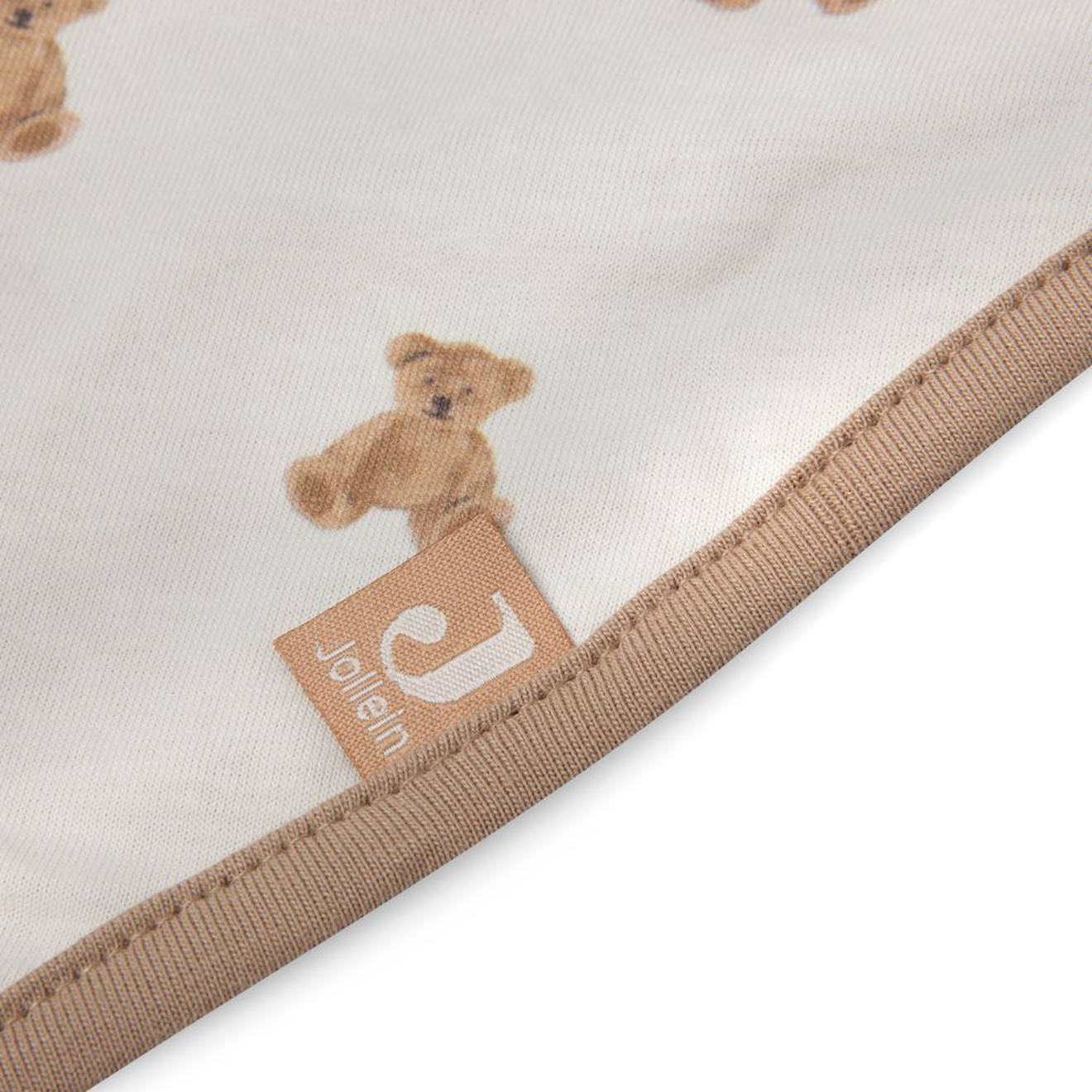 Lots De 2 Bavoirs Bandana En Coton Blanc, Marron Clair (Jollein) - Image 1