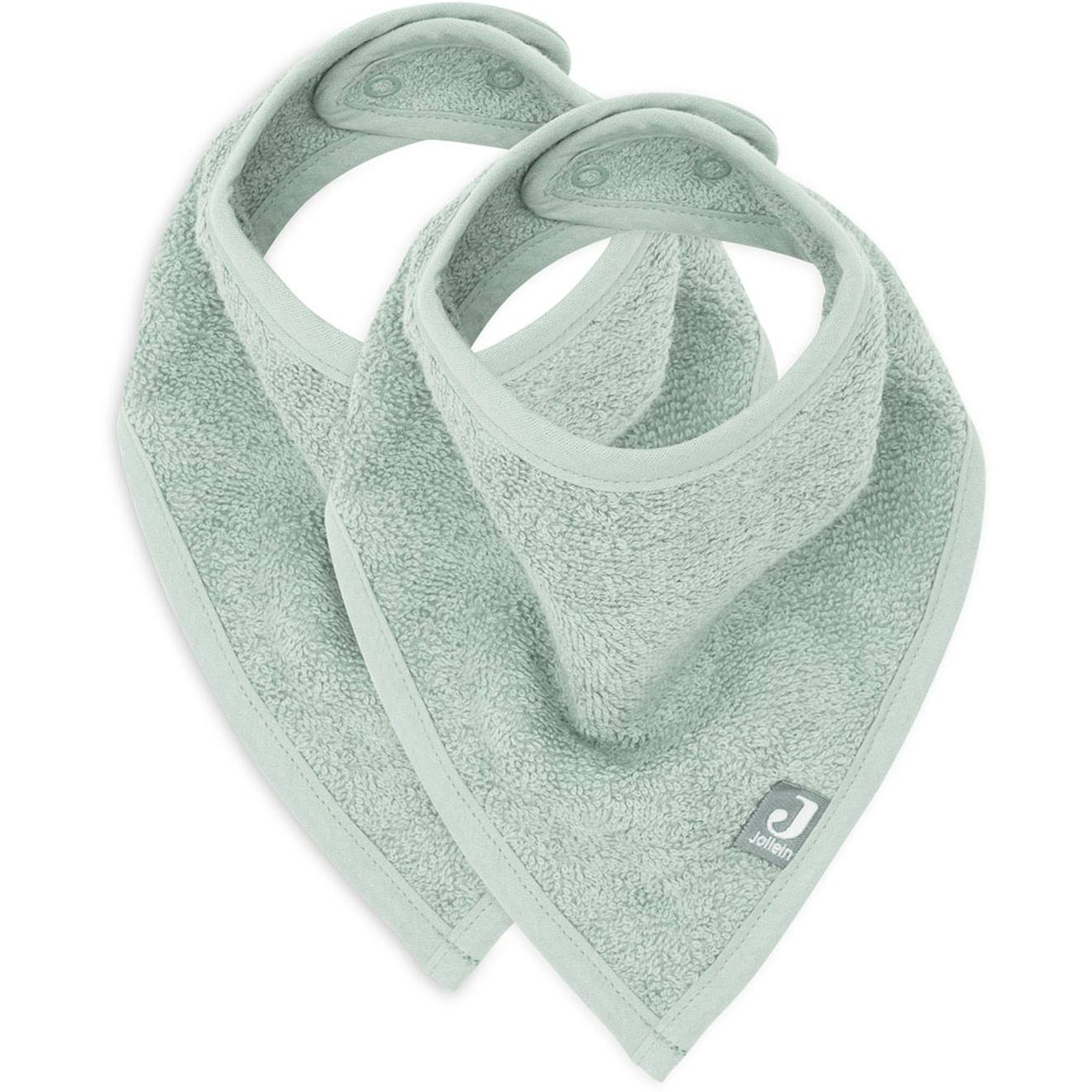 Lots De 2 Bavoirs Bandana En Coton Vert Clair (Jollein) - Couverture