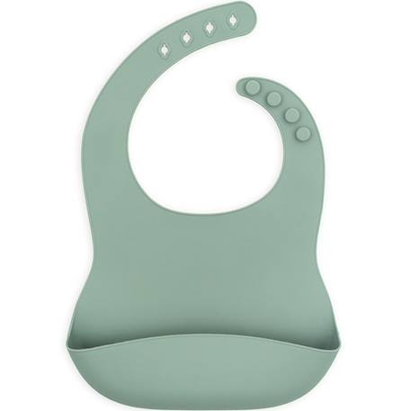 Jollein - Bavoir Bébé Récupérateur En Silicone Vert
