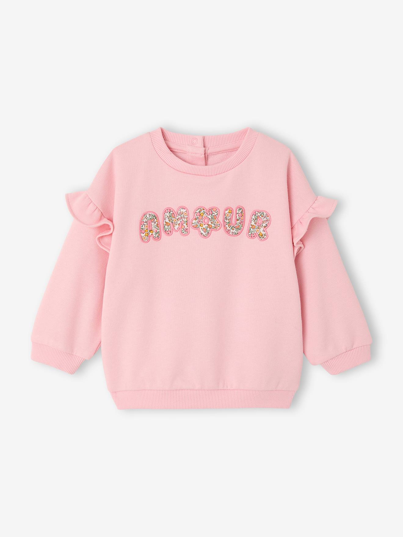 Sweat manches longues bb fille rose ple 10 €