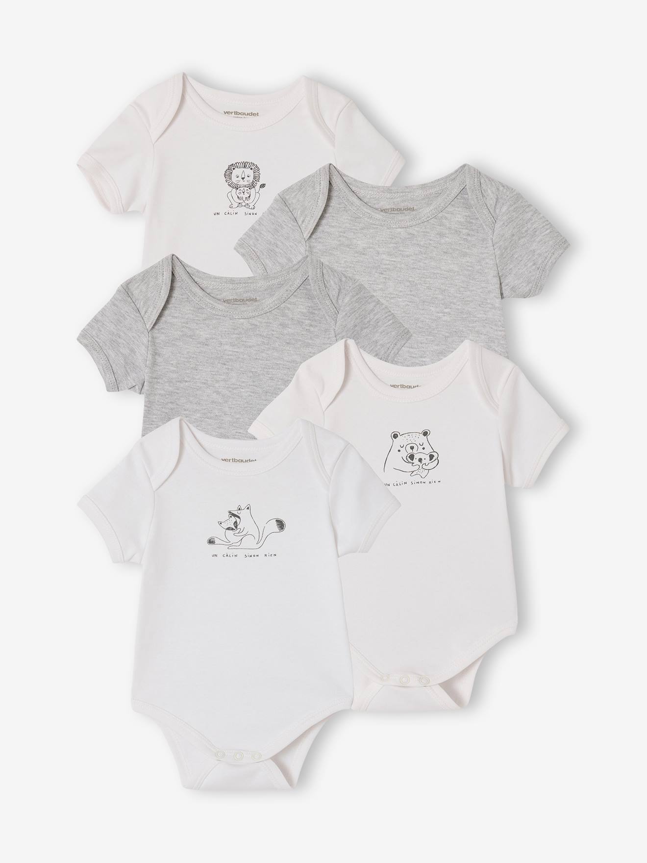 Lot 5 bodies bb manches courtes lot blanc 10 €