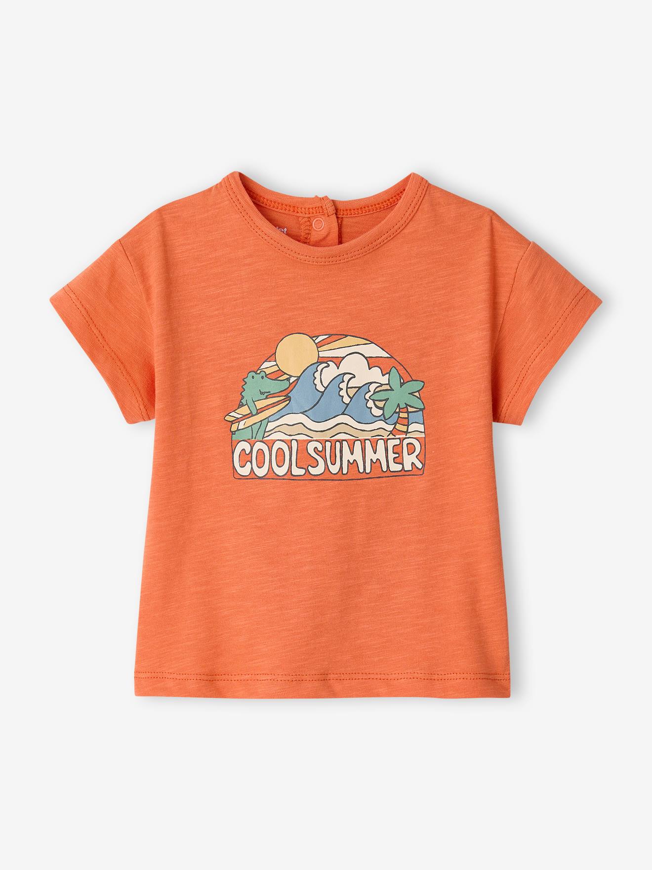 T-shirt bébé garçon coton biologique orange