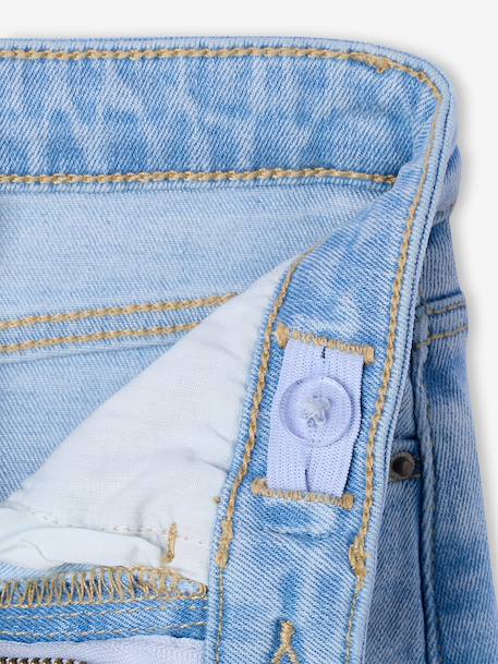 Jean fille slim morphologik tour de hanches medium bleached+bleu foncé+gris+stone 4 - vertbaudet enfant 