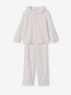 -Pyjama fille gaze de coton fleurs