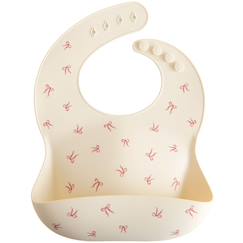 -Bavoir à poche en silicone bows