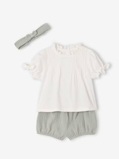 Ensemble 3 pièces bébé fille coton  - vertbaudet enfant