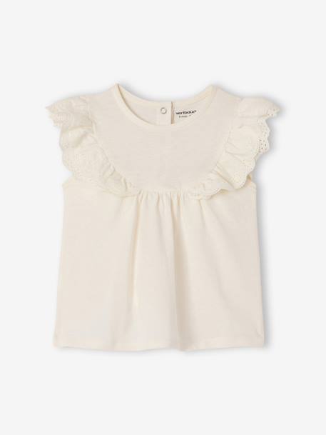 Bébé-T-shirt, sous-pull-T-shirt broderie anglaise bébé fille