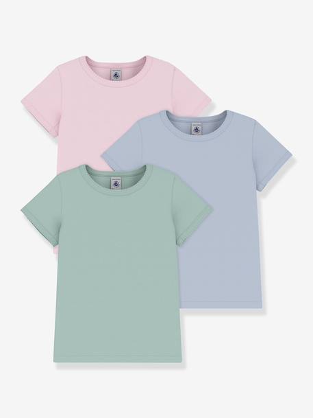 Fille-T-shirt, sous-pull-T-shirt-Lot 3 t-shirts Petit Bateau