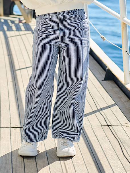 Fille-Pantalon-Pantalon large fille rayé