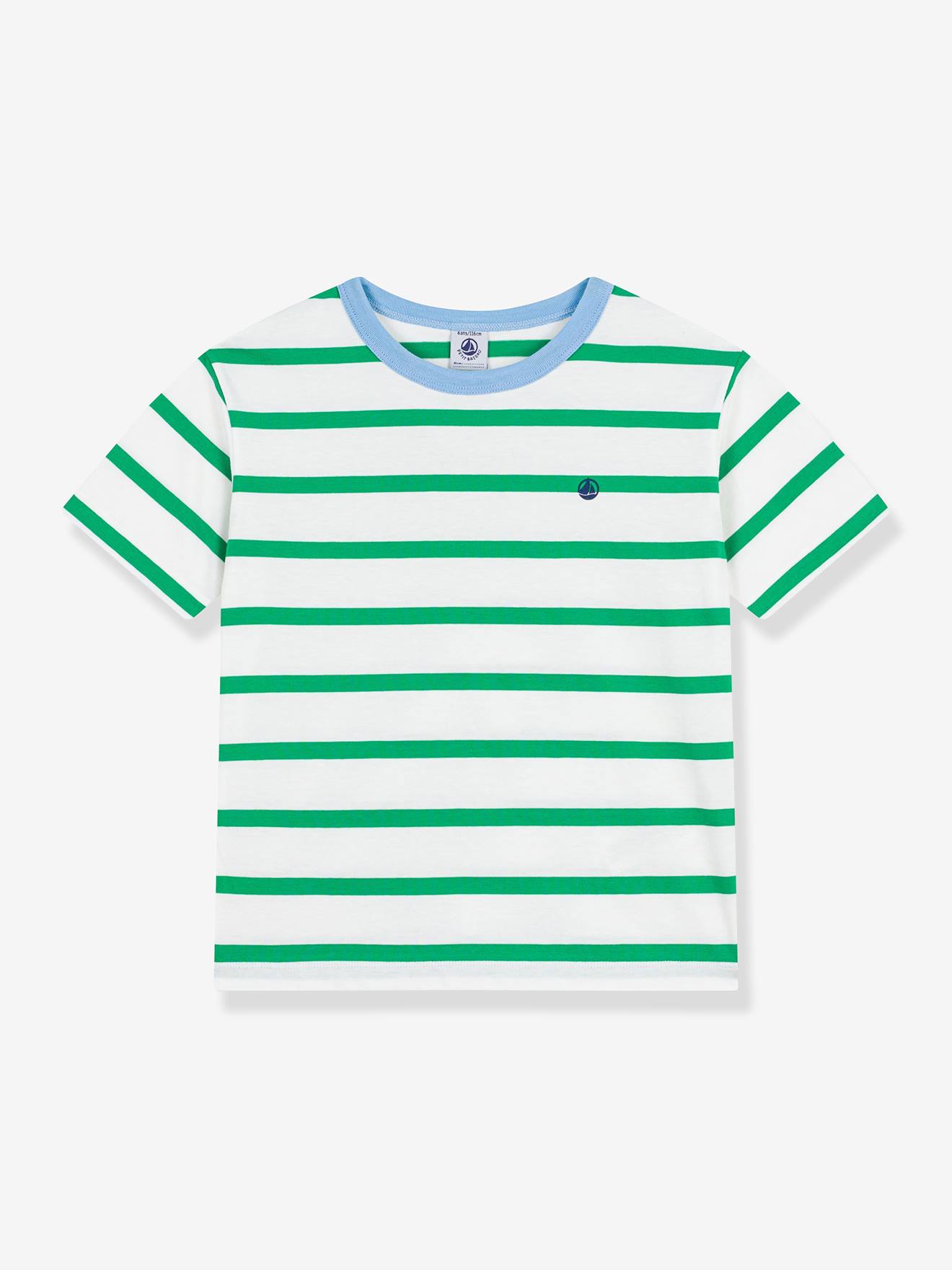 Tee-shirt enfant rayé Petit Bateau blanc