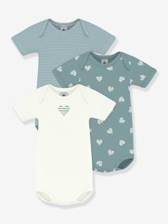 Lot de 3 bodies manches courtes bébé  - vertbaudet enfant