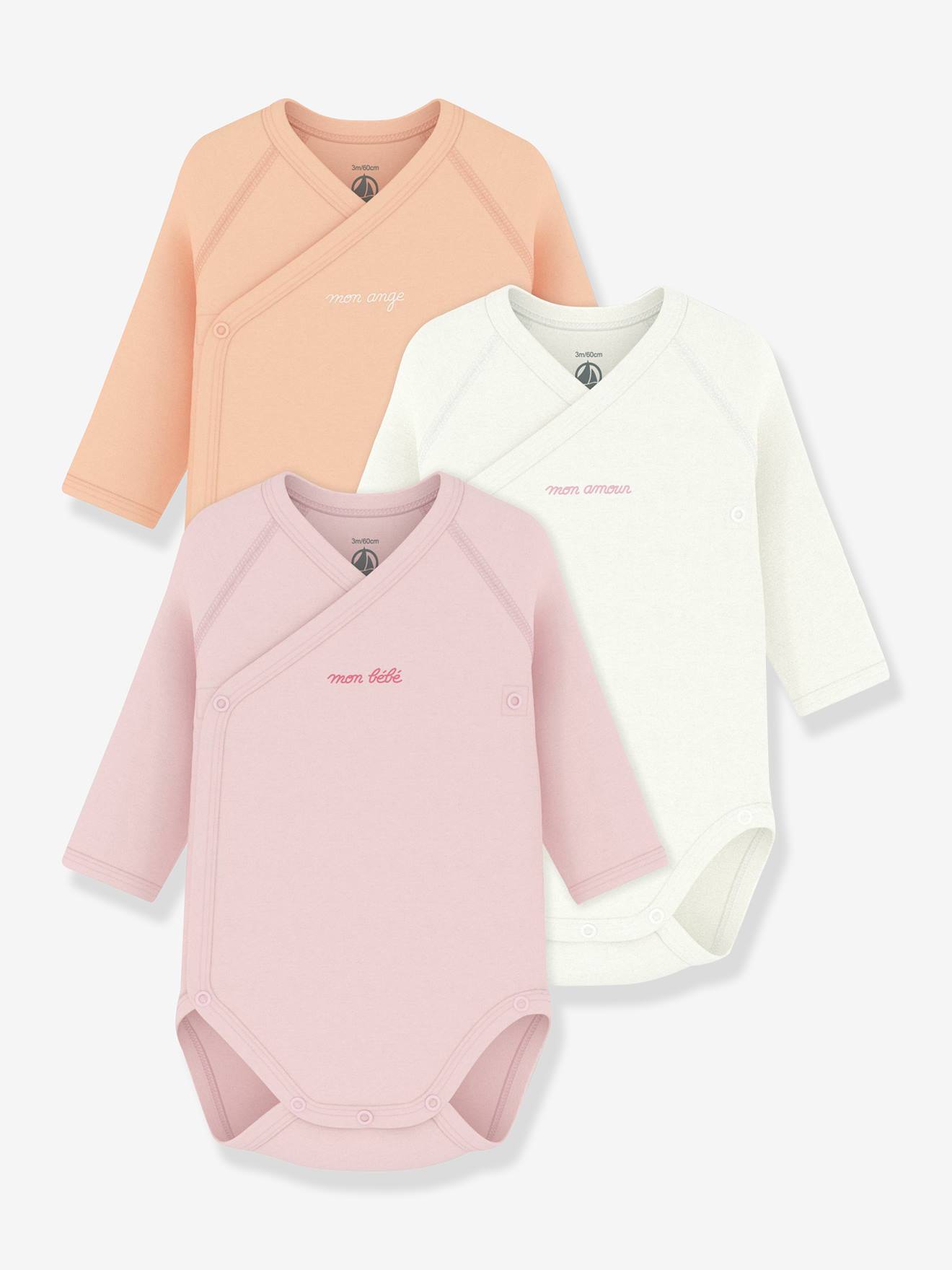 Lot 3 bodies croiss bb Petit Bateau vert sauge 22 €