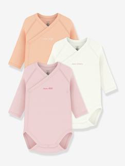 Lot 3 bodies croisés bébé Petit Bateau  - vertbaudet enfant
