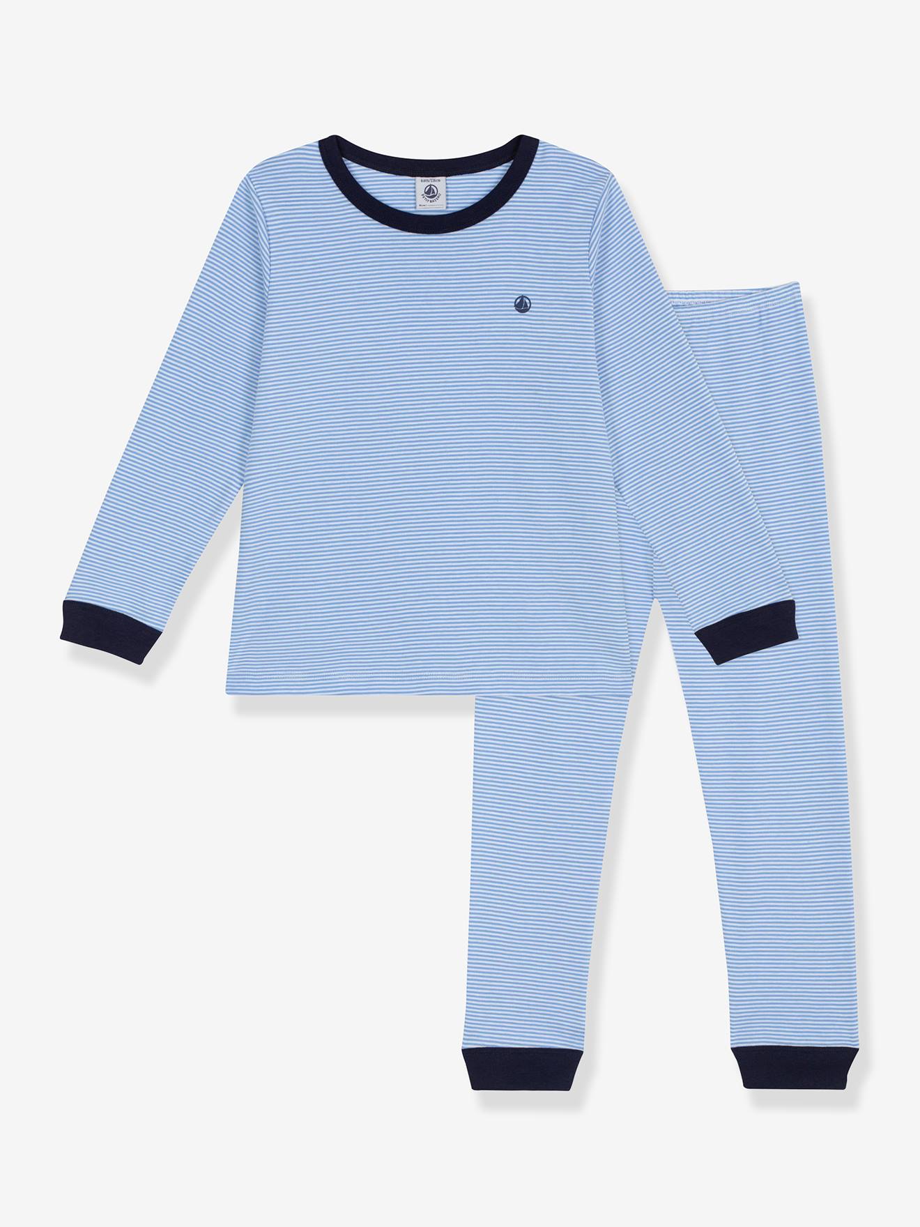 Ensemble de pyjama rayé Petit Bateau bleu