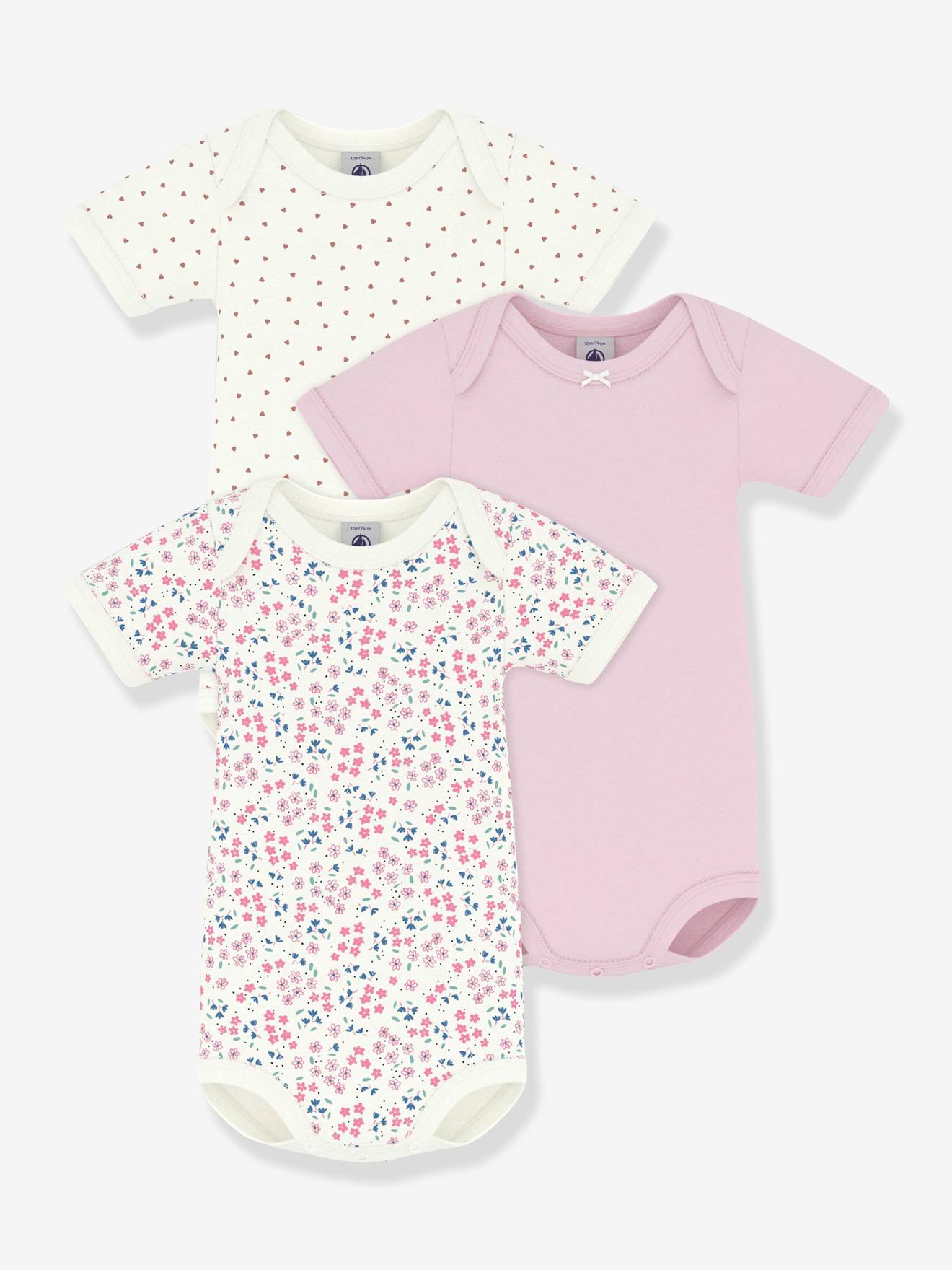 Lot 3 bodies manches courtes bb blanc 18 €