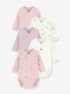 Lot 5 bodies croisés bébé Petit Bateau  - vertbaudet enfant