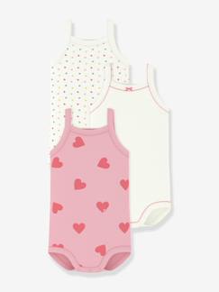Lot de 3 bodies bretelles coton bébé  - vertbaudet enfant