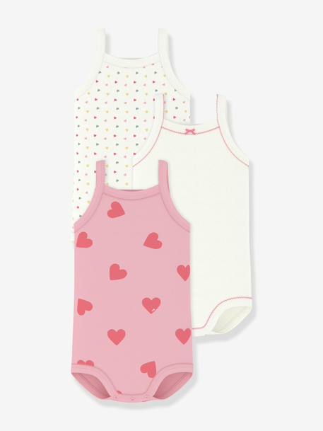 Bébé-Lot de 3 bodies bretelles coton bébé