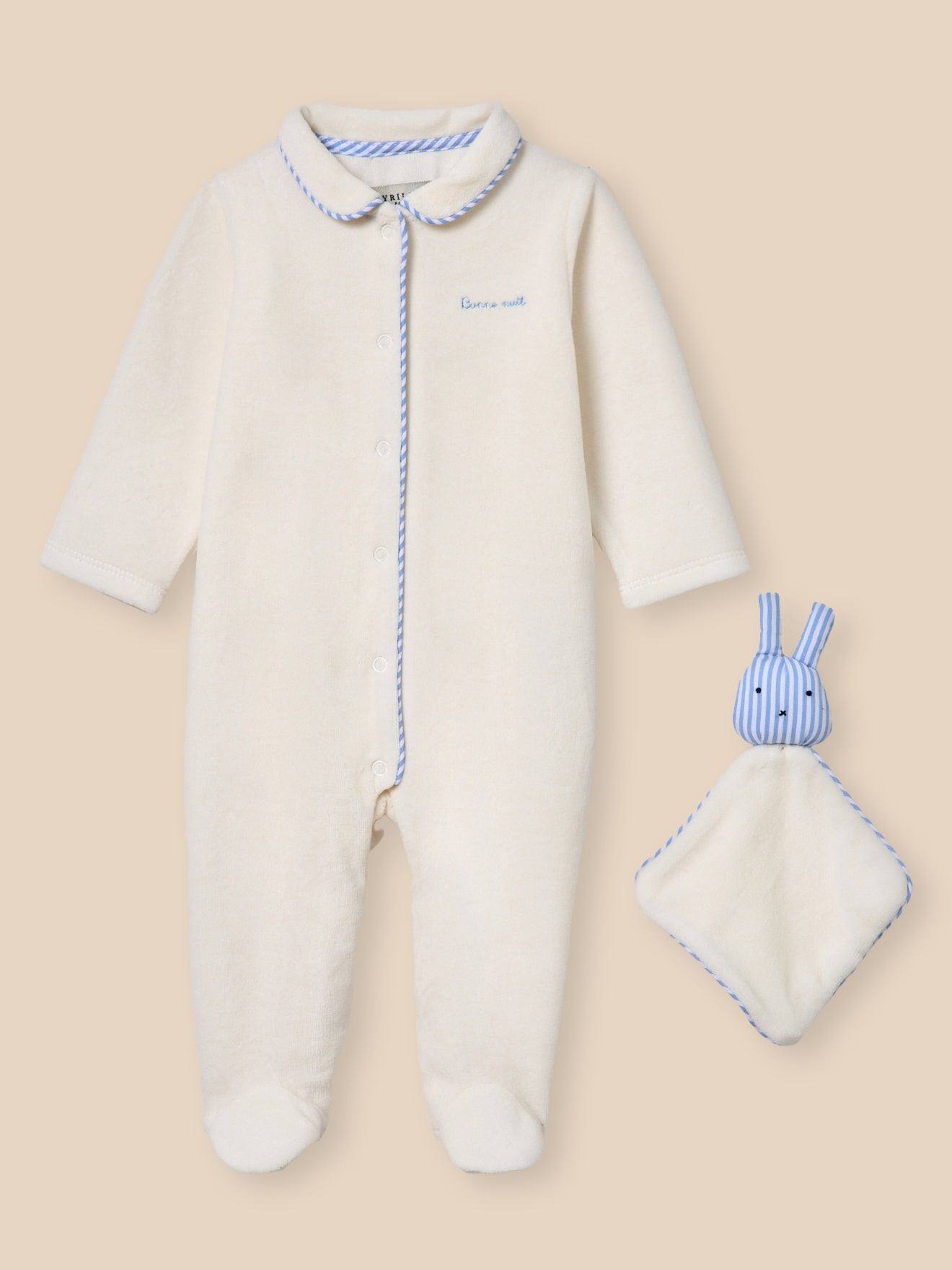 Dors-bien Bb En Velours Et Son Doudou Blanc Doux 24 €