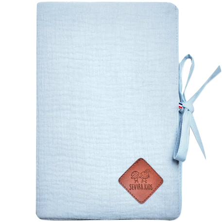 Protège carnet de santé en gaze de coton jeanne Beige+Blanc+Blanc à pois or+Bleu+Camel+Écru+Gris clair+Terracotta+Vert de gris+Vieux rose 14 - vertbaudet enfant 
