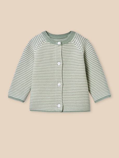 Bébé-Cardigan rayé bébé - coton biologique