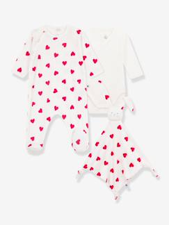 -Coffret naissance coton cœur Petit Bateau