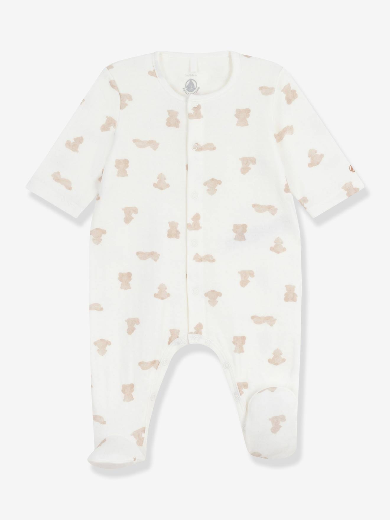 Pyjama bébé imprimé Petit Bateau blanc Pyjama bébé imprimé Petit Bateau blanc
