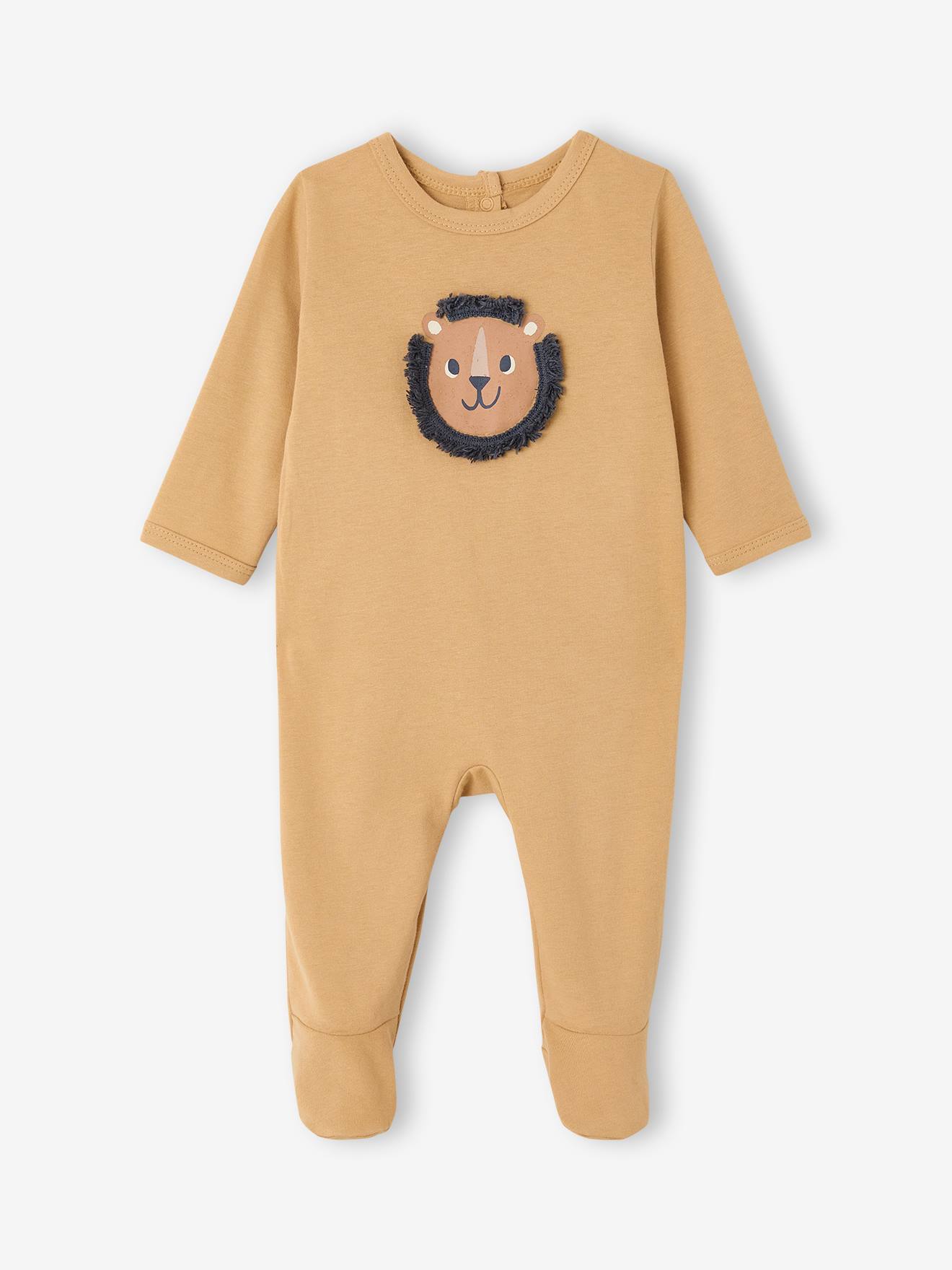 Pyjama dors-bien garçon coton biologique beige