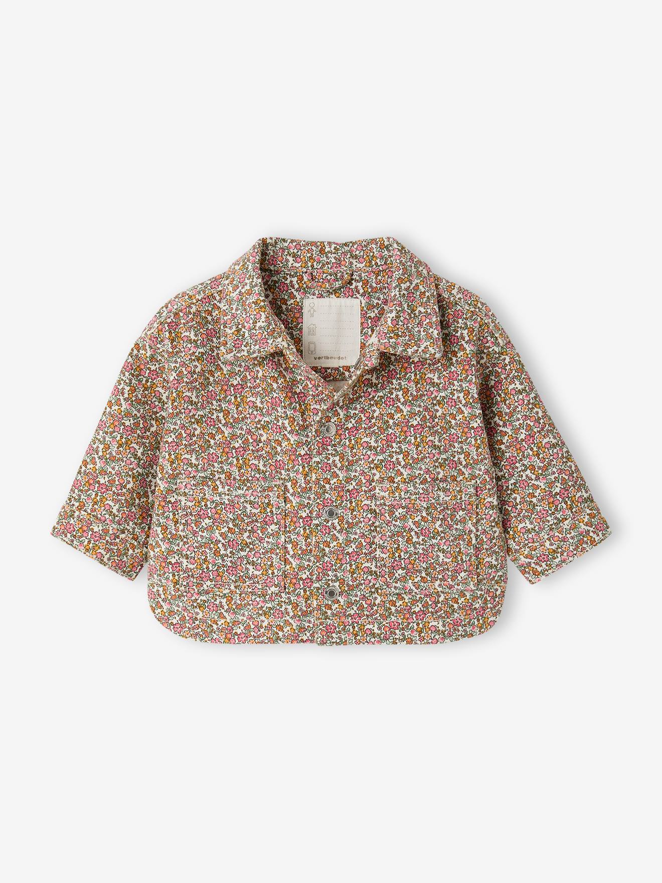 Veste bébé fille pressionnée coton multicolore
