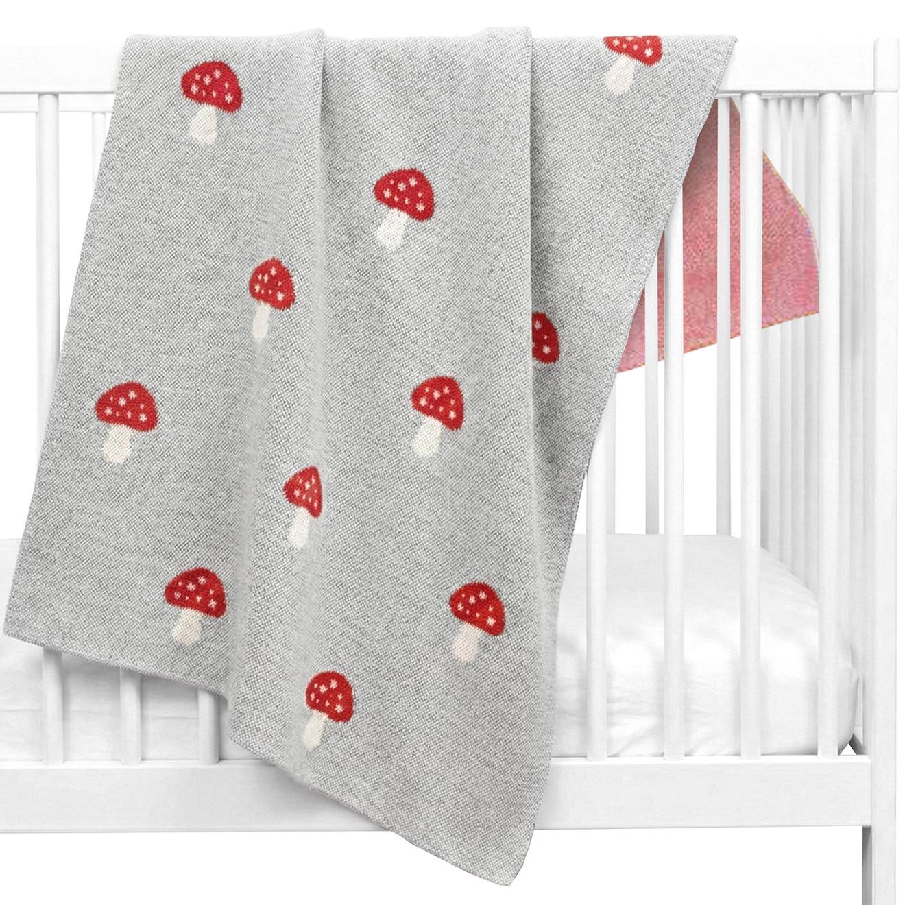 Couverture En Coton Bio Gots Gris, Champi