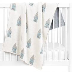 Puériculture-Chancelières, plaid-Couverture en coton bio gots