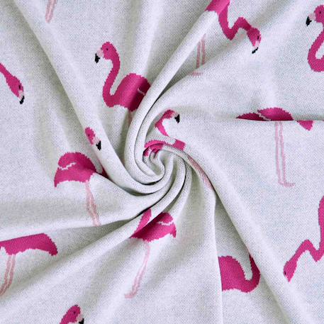 Couverture en coton bio gots Écru, dino+Écru, hippo+Écru, motifs bleu+Gris, champi+Gris, chatons+Gris, flammant rose+Gris, licorne+Multicolore, toucan+Rose, chat 31 - vertbaudet enfant 