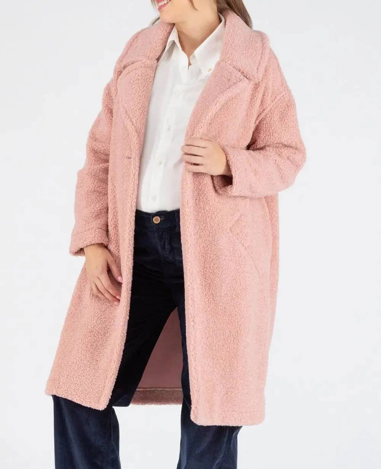Manteau Long De Maternité Oversize Léonie Rose