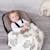 Couverture en coton bio gots Écru, dino+Écru, hippo+Écru, motifs bleu+Gris, champi+Gris, chatons+Gris, flammant rose+Gris, licorne+Multicolore, toucan+Rose, chat 8 - vertbaudet enfant 