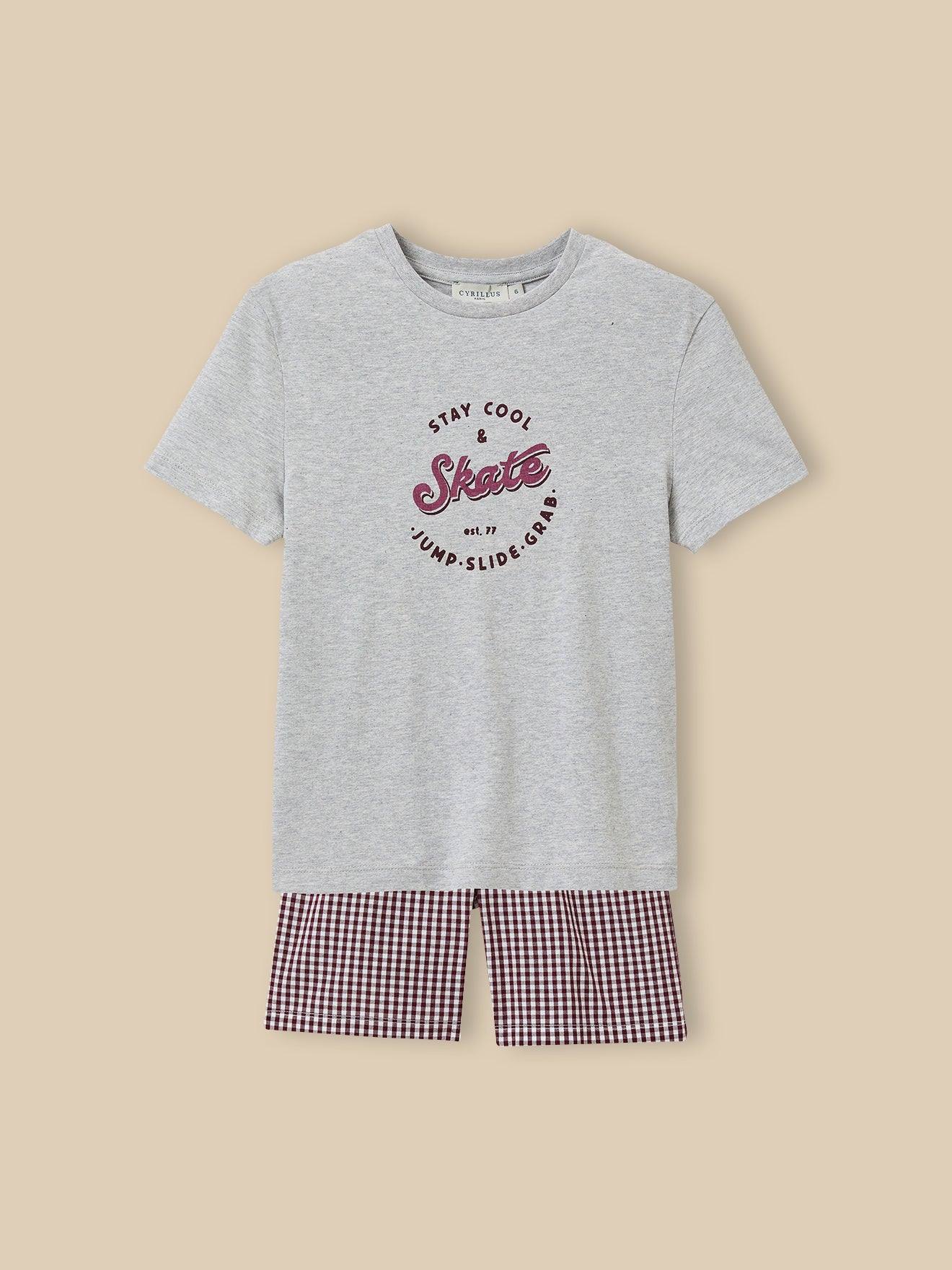 Pyja-short Garçon - Coton Biologique Bordeaux