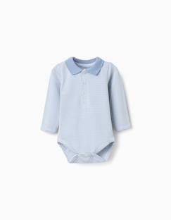 Bébé-Body-Body-polo à manches longues rayé