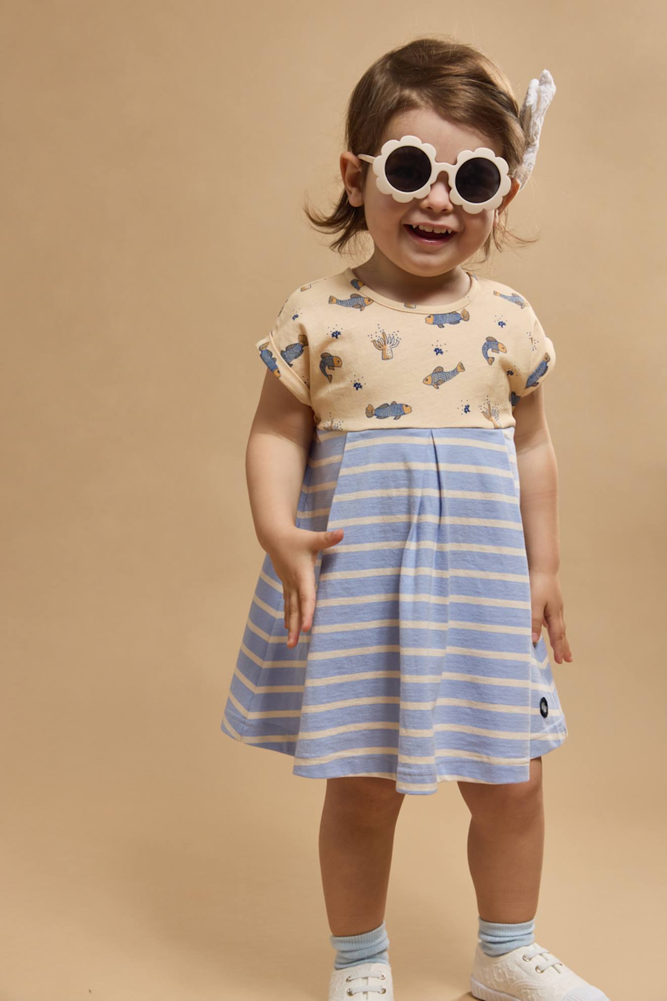 Robe Manches Courtes En Coton Bb Marmobleu Lavande E24 45 €