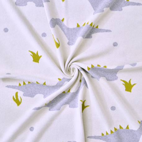 Couverture en coton bio gots Écru, dino+Écru, hippo+Écru, motifs bleu+Gris, champi+Gris, chatons+Gris, flammant rose+Gris, licorne+Multicolore, toucan+Rose, chat 5 - vertbaudet enfant 