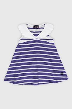 -Robe rayée en coton léger bébé